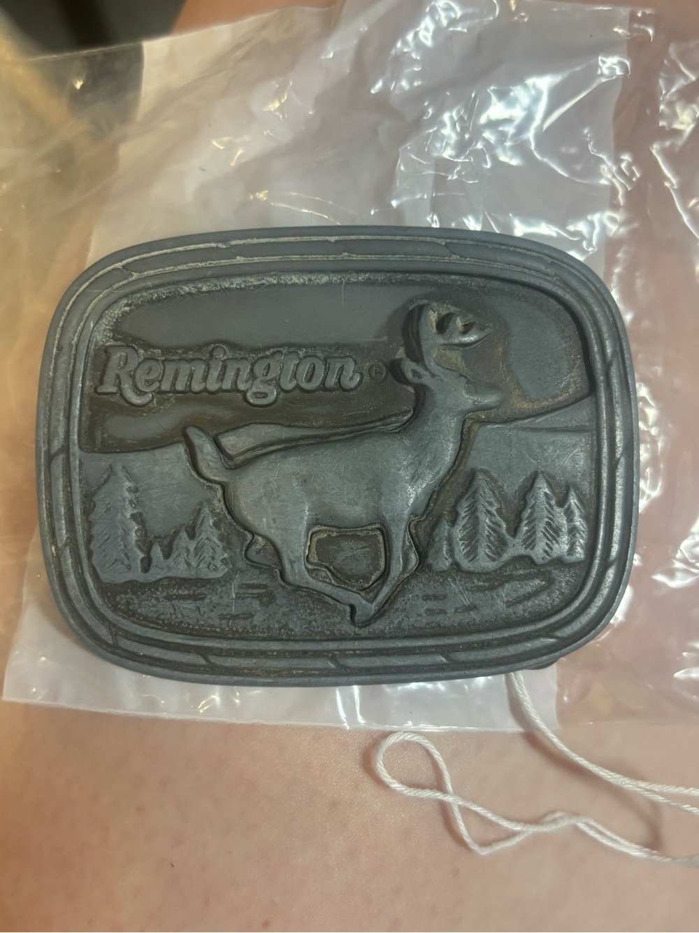 Remington Dark Pewter Deer Belt Buckle
